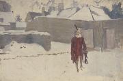 John Singer Sargent Mannikin in the Snow Spain oil painting artist